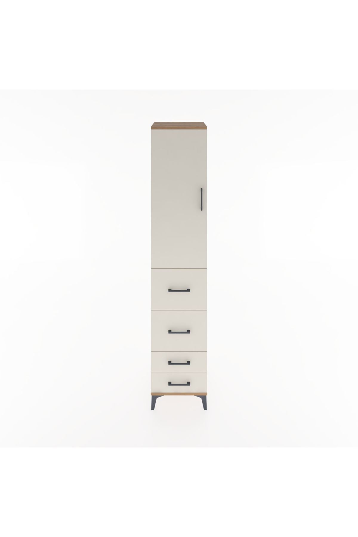 Hyperion Dolap 2 Raflı 4 Çekmeceli Tek Askılı 44x44x221 - S61M120V7B