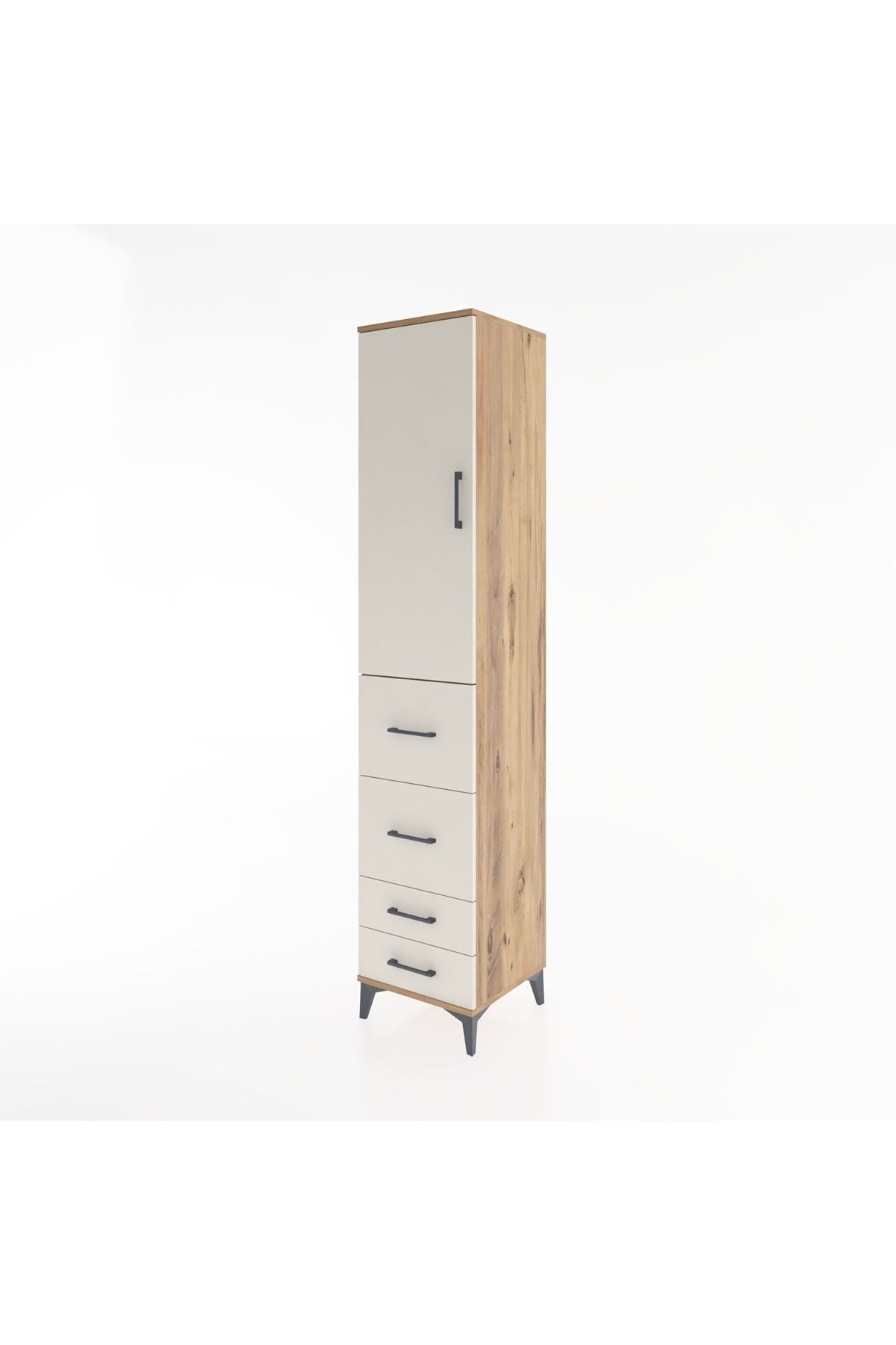 Hyperion Dolap 2 Raflı 4 Çekmeceli Tek Askılı 44x44x221 - S61M120V7B