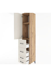Hyperion Dolap 2 Raflı 4 Çekmeceli Tek Askılı 44x44x221 - S61M120V7B