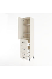 Hyperion Dolap 3 Raflı 4 Çekmeceli Tek Kapaklı 44x44x221 - S61M121V1B