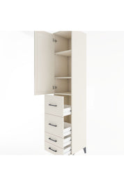 Hyperion Dolap 3 Raflı 4 Çekmeceli Tek Kapaklı 44x44x221 - S61M121V1B
