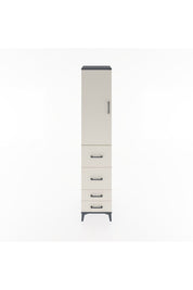 Hyperion Dolap 3 Raflı 4 Çekmeceli Tek Kapaklı 44x44x221 - S61M121V4B