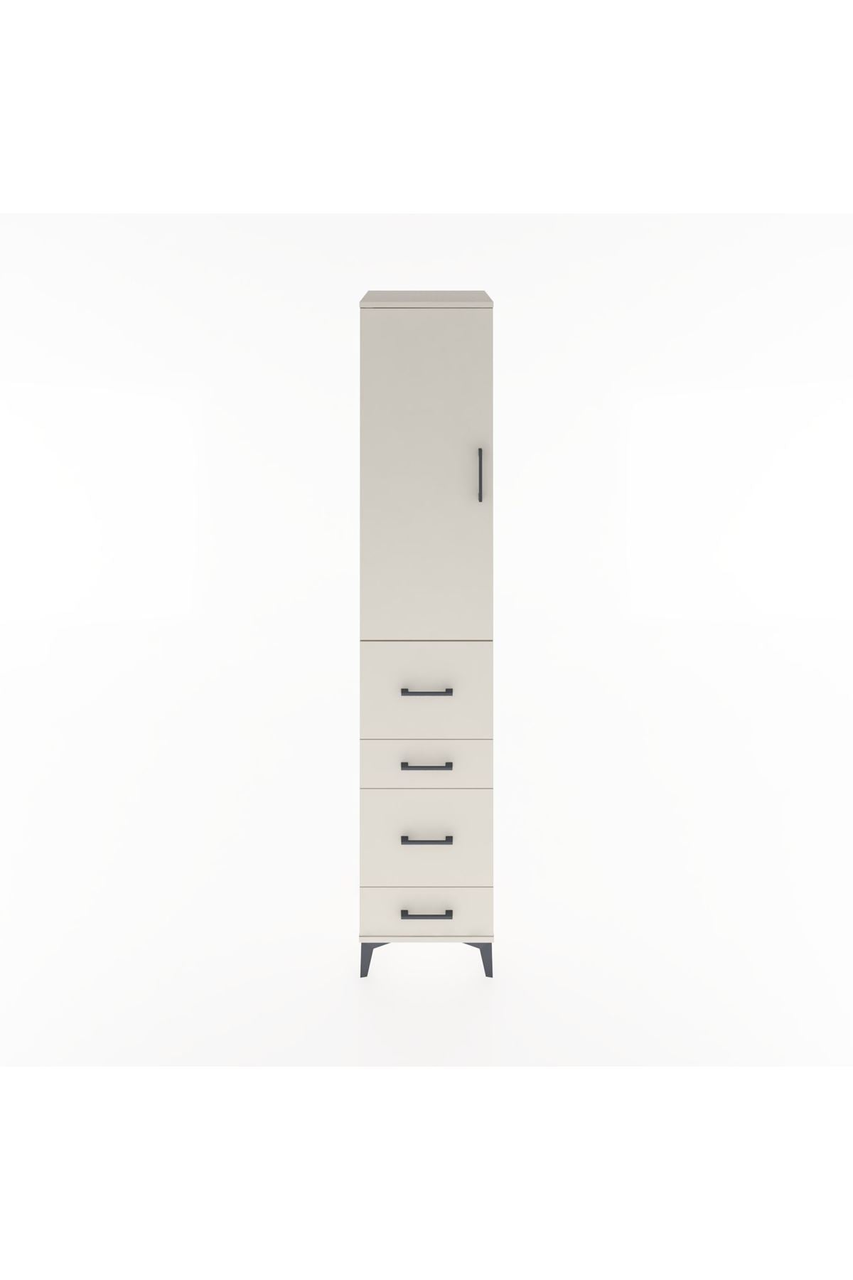 Hyperion Dolap 2 Raflı 4 Çekmeceli Tek Askılı 44x44x221 - S61M124V1B