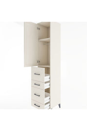 Hyperion Dolap 2 Raflı 4 Çekmeceli Tek Askılı 44x44x221 - S61M124V1B