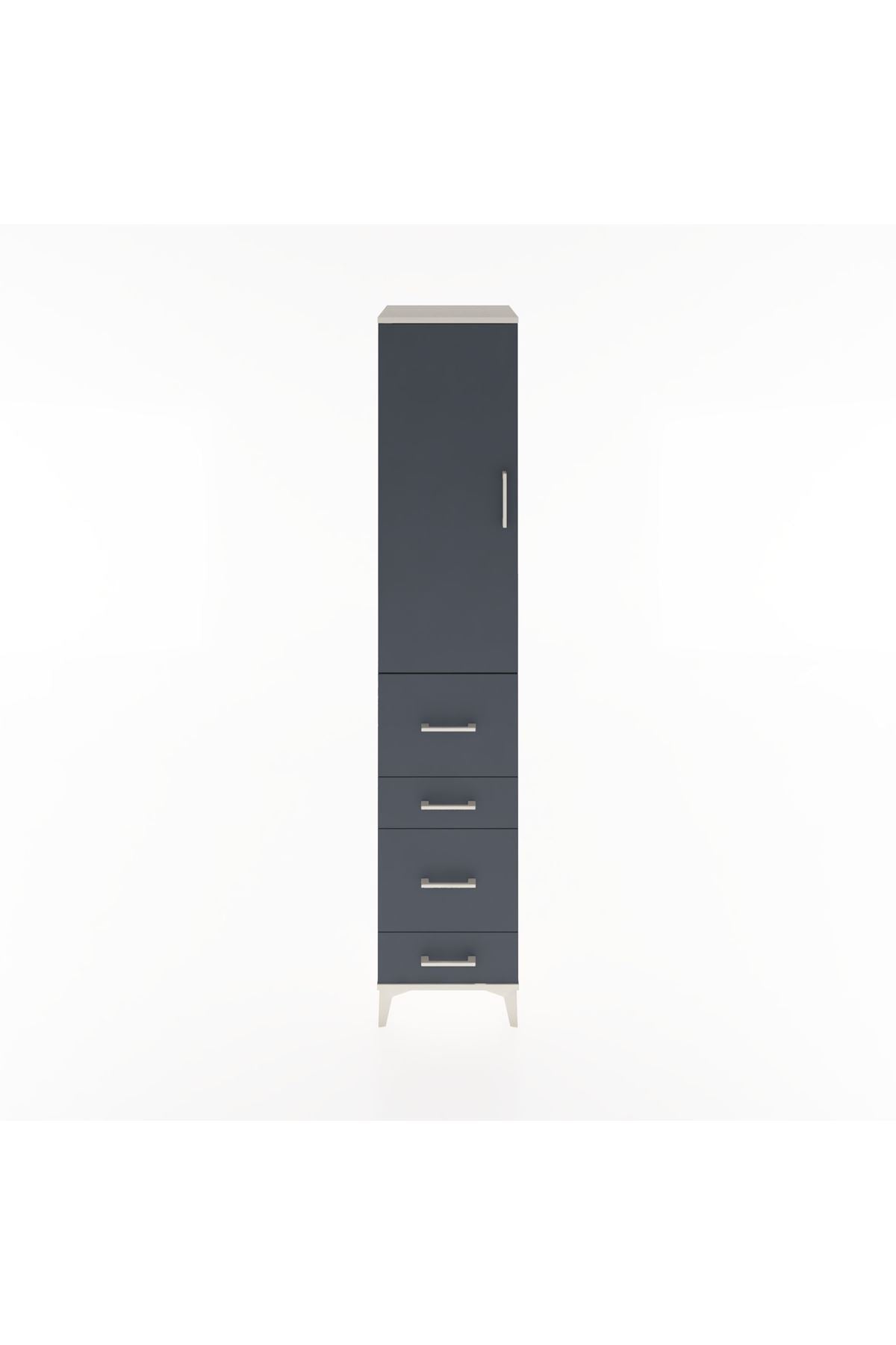 Hyperion Dolap 2 Raflı 4 Çekmeceli Tek Askılı 44x44x221 - S61M124V2B