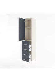 Hyperion Dolap 2 Raflı 4 Çekmeceli Tek Askılı 44x44x221 - S61M124V2B