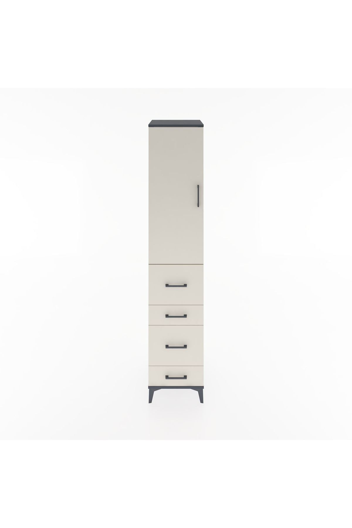 Hyperion Dolap 2 Raflı 4 Çekmeceli Tek Askılı 44x44x221 - S61M124V4B