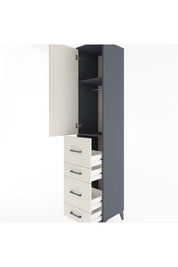 Hyperion Dolap 2 Raflı 4 Çekmeceli Tek Askılı 44x44x221 - S61M124V4B