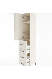Hyperion Dolap 3 Raflı 4 Çekmeceli Tek Kapaklı 44x44x221 - S61M125V1B