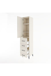Hyperion Dolap 3 Raflı 4 Çekmeceli Tek Kapaklı 44x44x221 - S61M125V1B