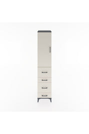 Hyperion Dolap 3 Raflı 4 Çekmeceli Tek Kapaklı 44x44x221 - S61M125V4B