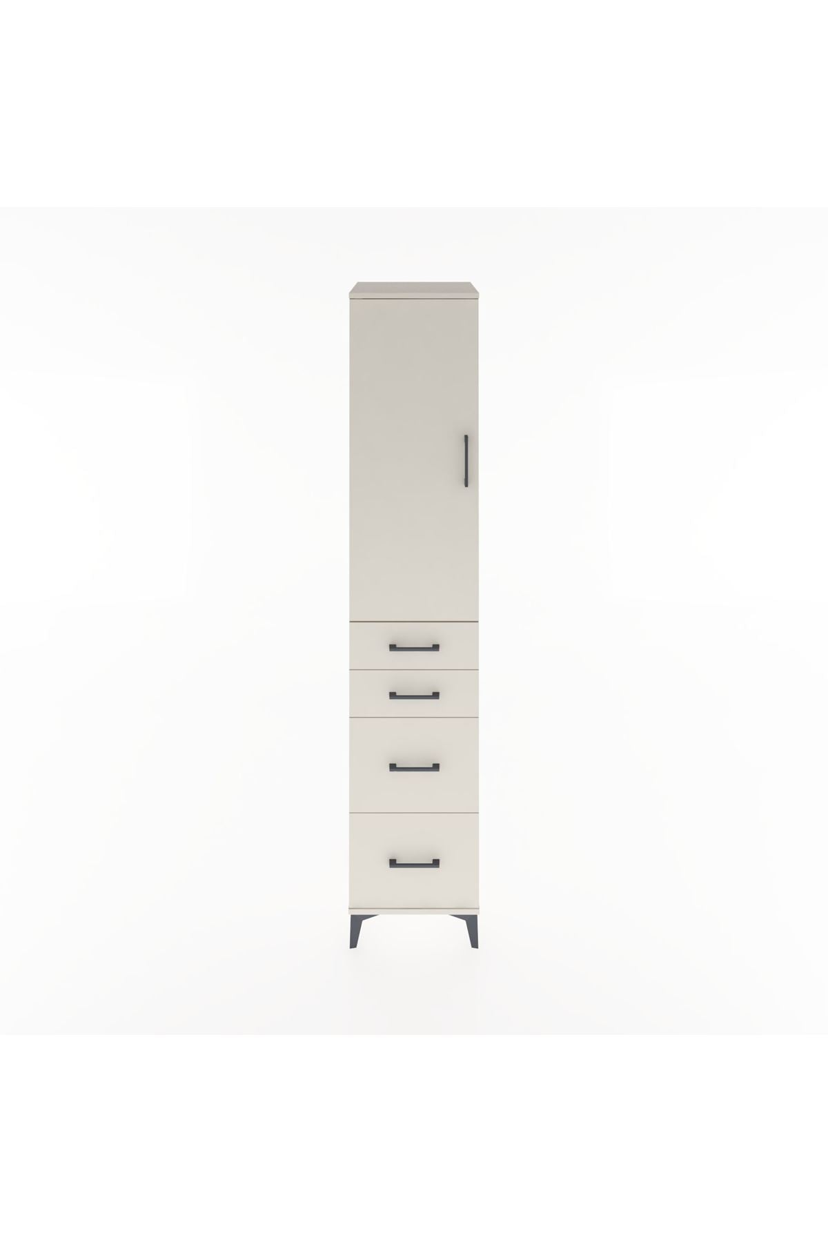 Hyperion Dolap 2 Raflı 4 Çekmeceli Tek Askılı 44x44x221 - S61M126V1B