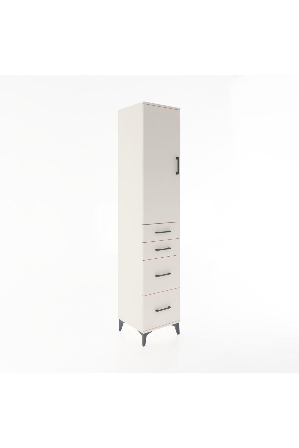 Hyperion Dolap 2 Raflı 4 Çekmeceli Tek Askılı 44x44x221 - S61M126V1B