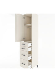 Hyperion Dolap 2 Raflı 4 Çekmeceli Tek Askılı 44x44x221 - S61M126V1B