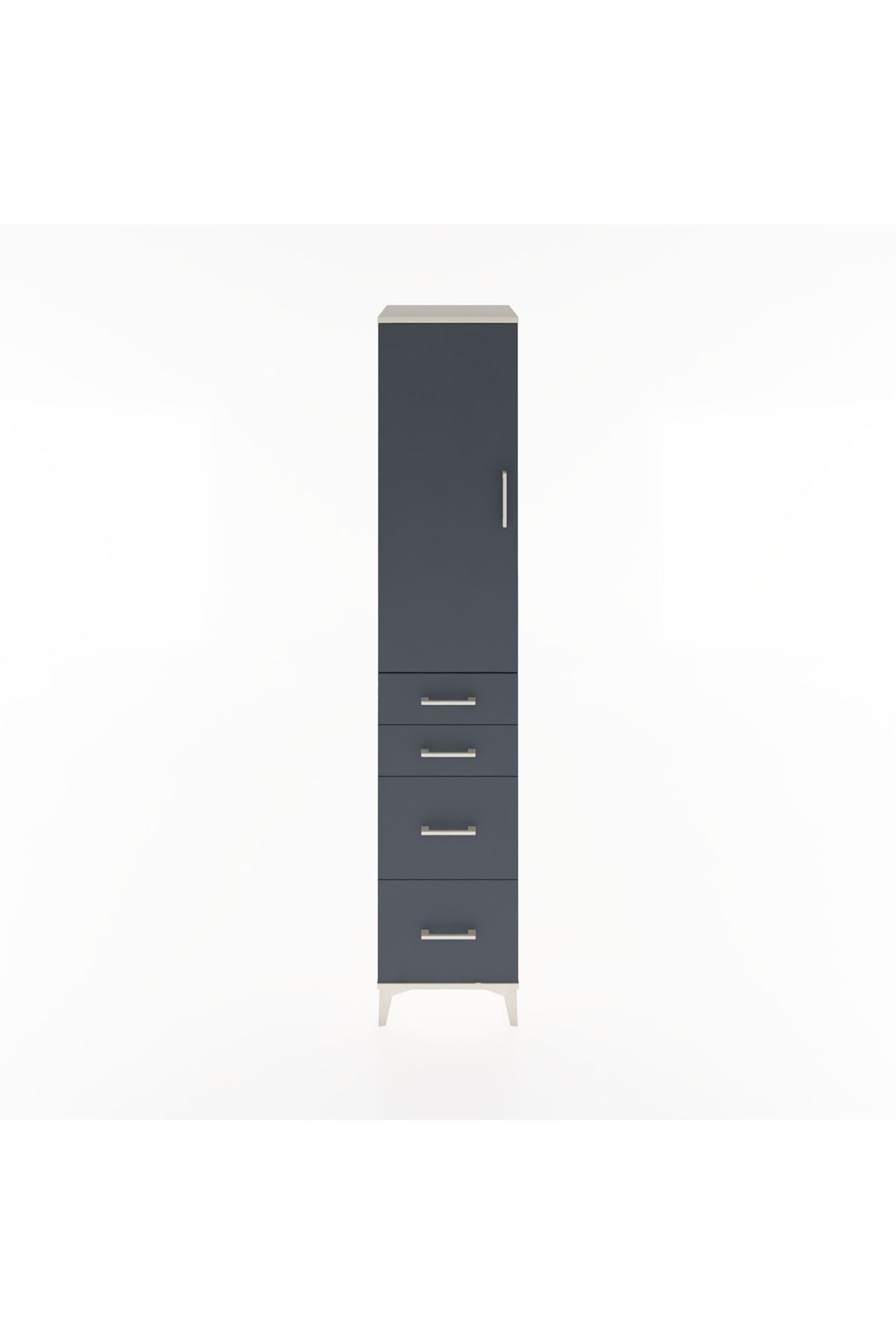 Hyperion Dolap 2 Raflı 4 Çekmeceli Tek Askılı 44x44x221 - S61M126V2B