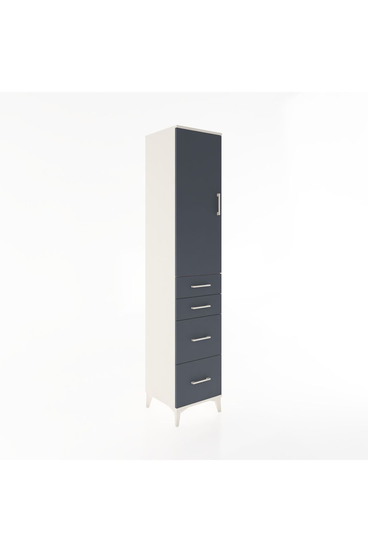 Hyperion Dolap 2 Raflı 4 Çekmeceli Tek Askılı 44x44x221 - S61M126V2B