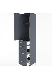 Hyperion Dolap 2 Raflı 4 Çekmeceli Tek Askılı 44x44x221 - S61M126V5B