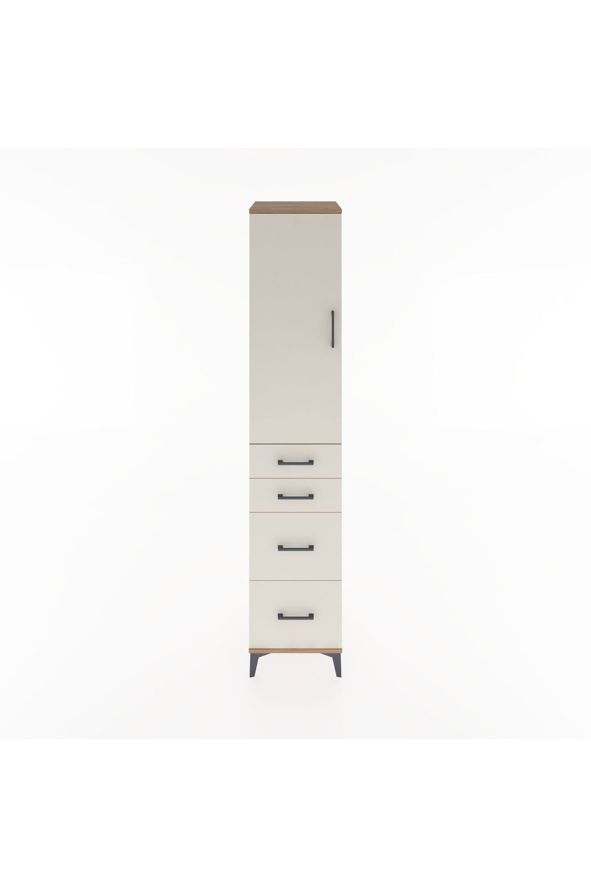 Hyperion Dolap 2 Raflı 4 Çekmeceli Tek Askılı 44x44x221 - S61M126V7B