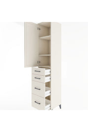 Hyperion Dolap 3 Raflı 4 Çekmeceli Tek Kapaklı 44x44x221 - S61M127V1B