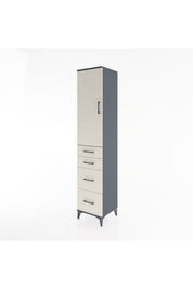 Hyperion Dolap 3 Raflı 4 Çekmeceli Tek Kapaklı 44x44x221 - S61M127V4B