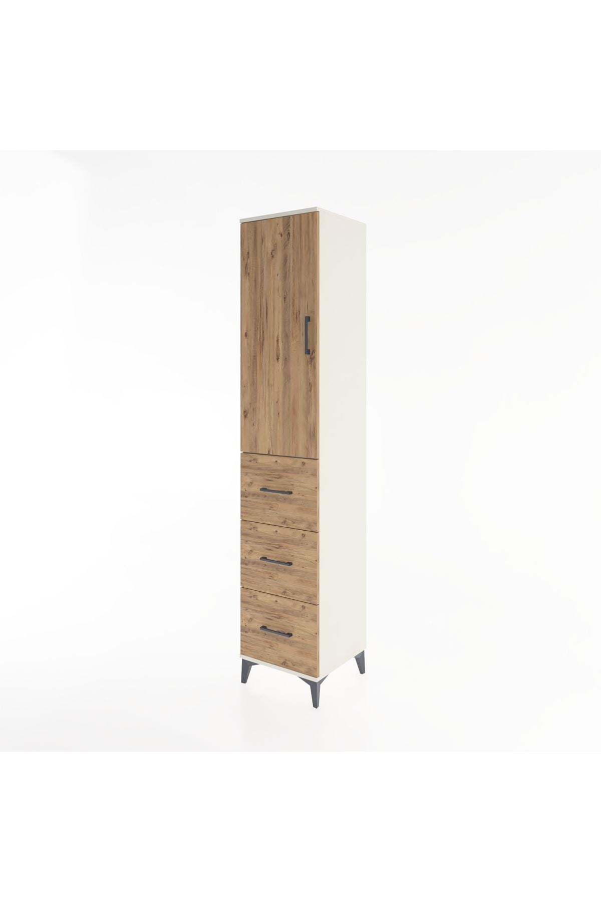 Hyperion Dolap 2 Raflı 3 Çekmeceli Tek Askılı 44x44x221 - S61M128V3B