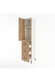 Hyperion Dolap 2 Raflı 3 Çekmeceli Tek Askılı 44x44x221 - S61M128V3B
