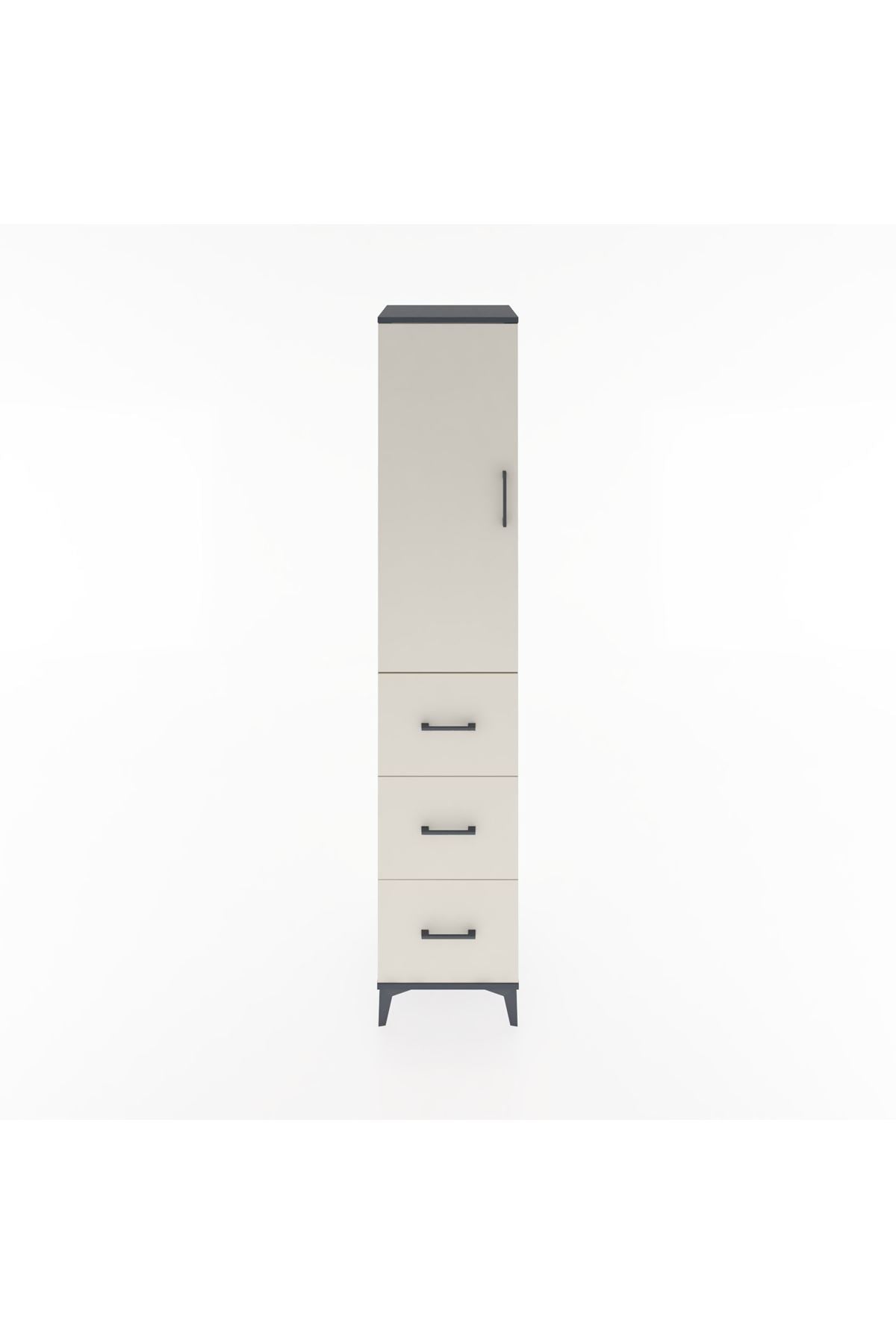 Hyperion Dolap 2 Raflı 3 Çekmeceli Tek Askılı 44x44x221 - S61M128V4B