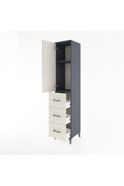 Hyperion Dolap 2 Raflı 3 Çekmeceli Tek Askılı 44x44x221 - S61M128V4B