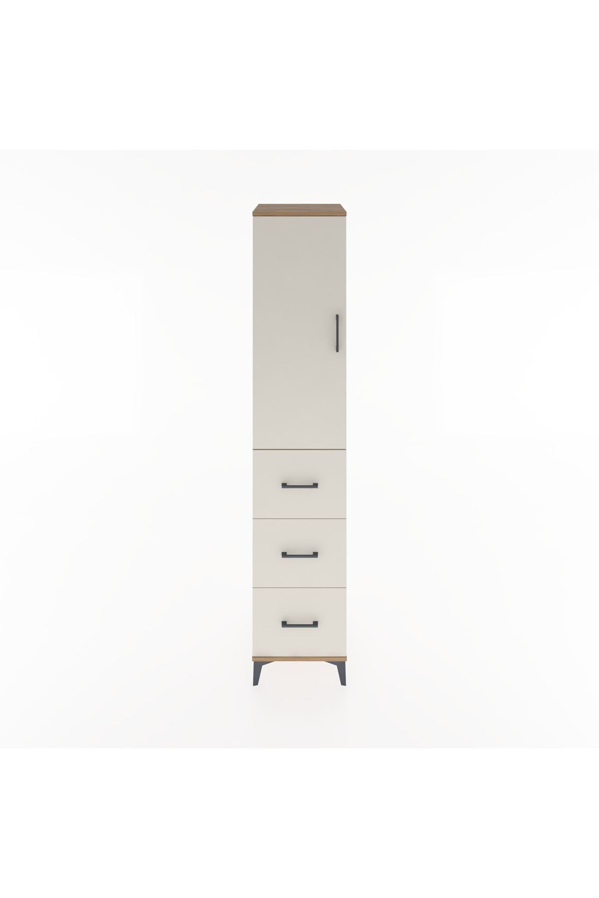 Hyperion Dolap 2 Raflı 3 Çekmeceli Tek Askılı 44x44x221 - S61M128V7B