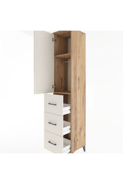 Hyperion Dolap 2 Raflı 3 Çekmeceli Tek Askılı 44x44x221 - S61M128V7B
