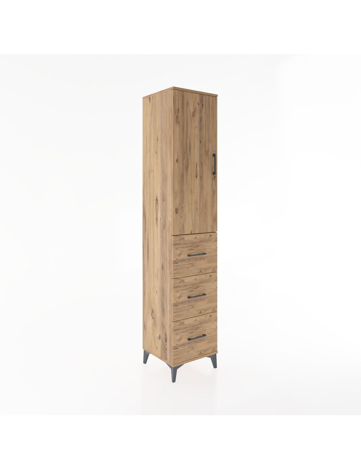 Hyperion Dolap 2 Raflı 3 Çekmeceli Tek Askılı 44x44x221 - S61M128V9B