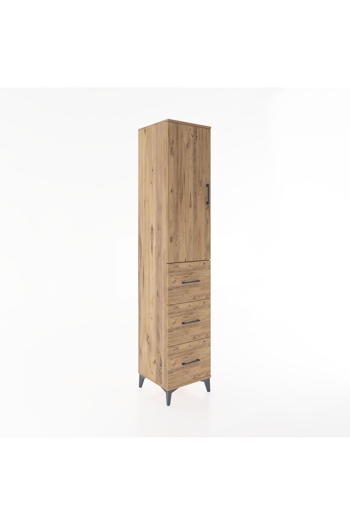 Hyperion Dolap 2 Raflı 3 Çekmeceli Tek Askılı 44x44x221 - S61M128V9B