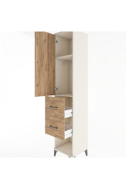Hyperion Dolap 2 Raflı 2 Çekmeceli Tek Askılı 44x44x221 - S61M130V3B