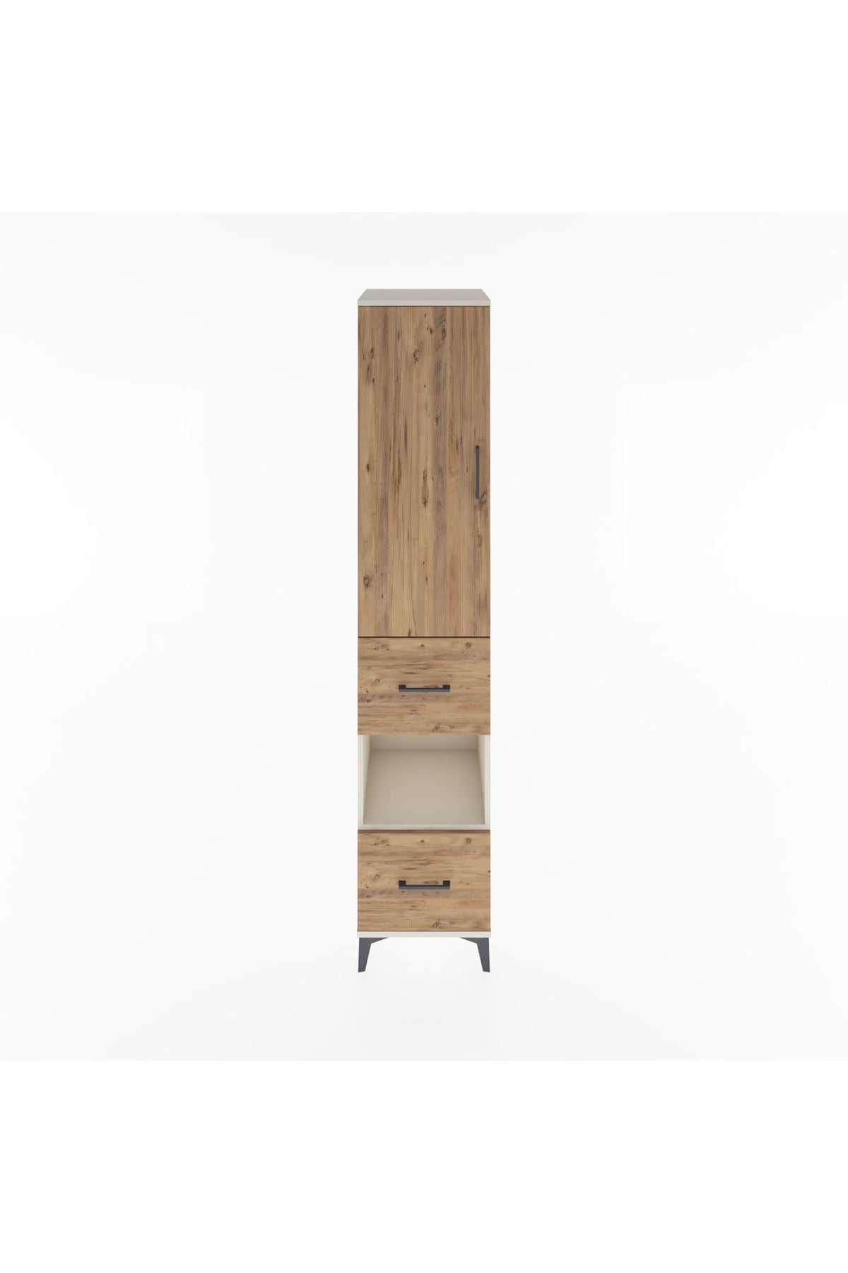 Hyperion Dolap 3 Raflı 2 Çekmeceli Tek Askılı 44x44x221 - S61M132V3B