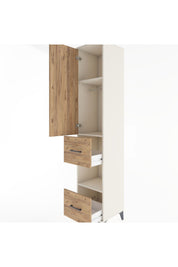 Hyperion Dolap 3 Raflı 2 Çekmeceli Tek Askılı 44x44x221 - S61M132V3B