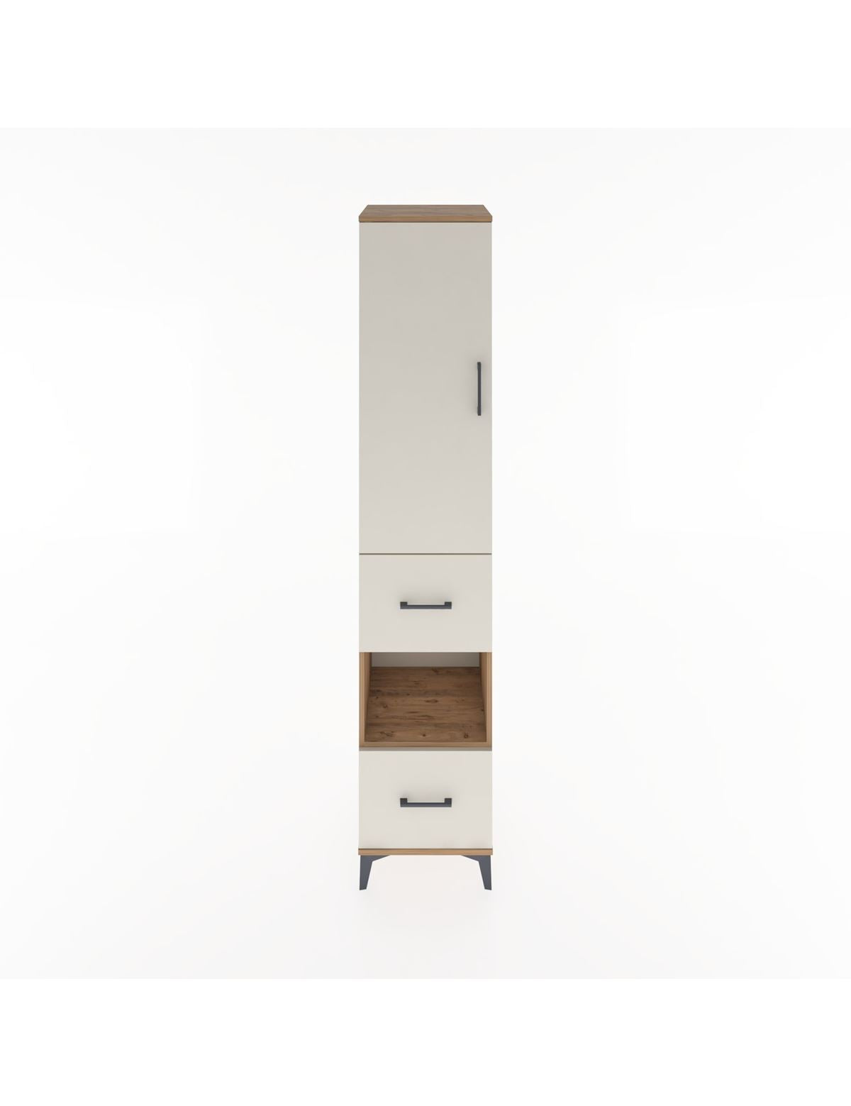 Hyperion Dolap 3 Raflı 2 Çekmeceli Tek Askılı 44x44x221 - S61M132V7B
