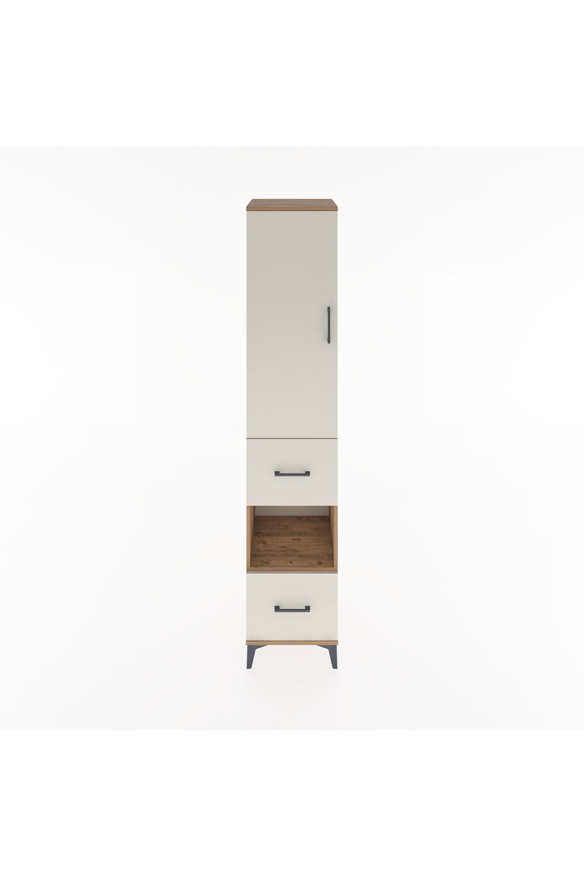 Hyperion Dolap 3 Raflı 2 Çekmeceli Tek Askılı 44x44x221 - S61M132V7B