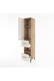 Hyperion Dolap 3 Raflı 2 Çekmeceli Tek Askılı 44x44x221 - S61M132V7B