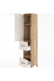 Hyperion Dolap 3 Raflı 2 Çekmeceli Tek Askılı 44x44x221 - S61M132V7B