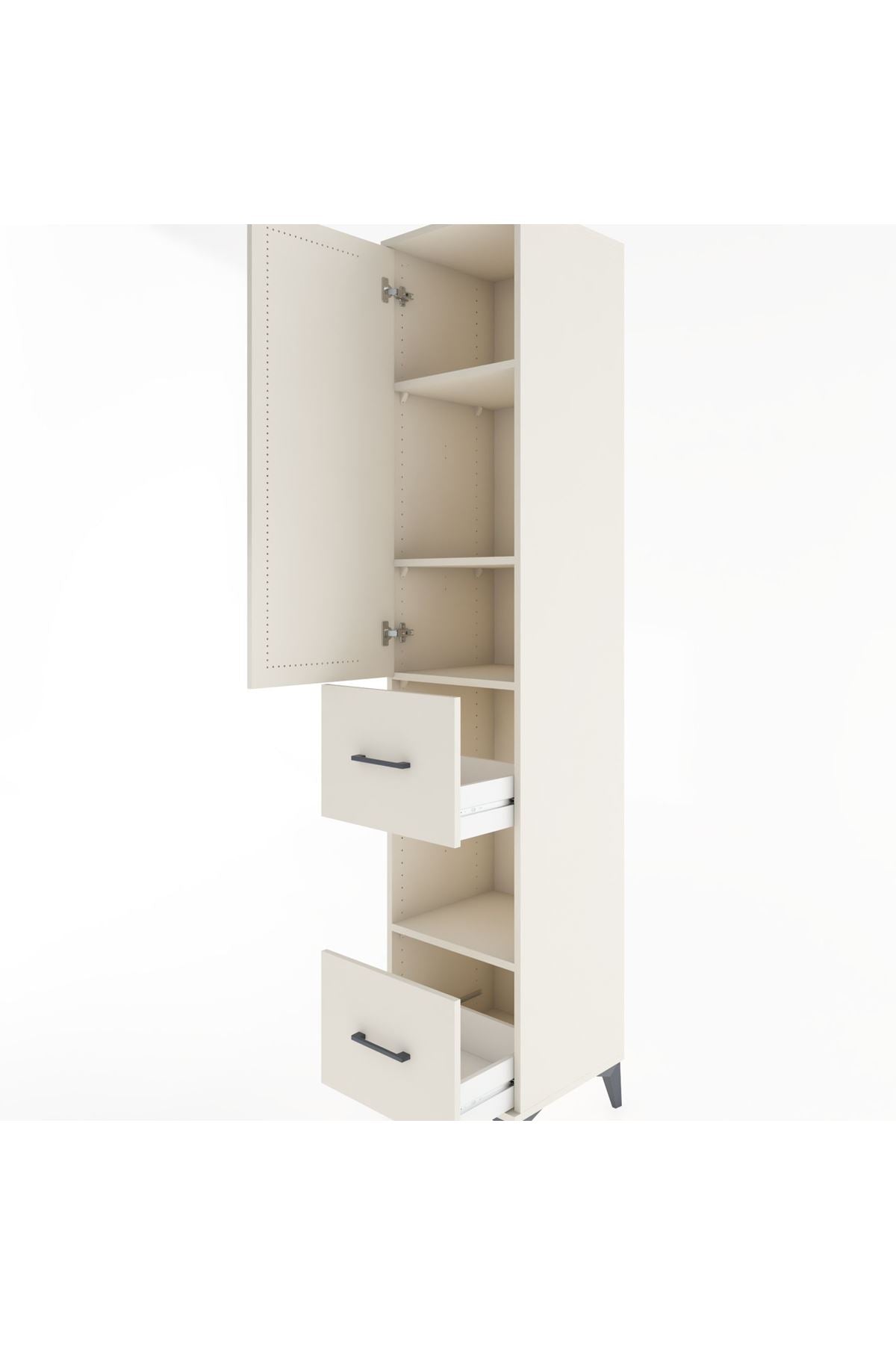 Hyperion Dolap 4 Raflı 2 Çekmeceli Tek Kapaklı 44x44x221 - S61M133V1B