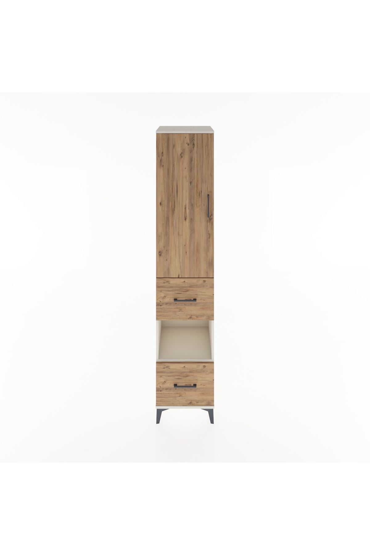 Hyperion Dolap 4 Raflı 2 Çekmeceli Tek Kapaklı 44x44x221 - S61M133V3B