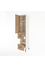 Hyperion Dolap 4 Raflı 2 Çekmeceli Tek Kapaklı 44x44x221 - S61M133V3B