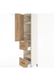 Hyperion Dolap 4 Raflı 2 Çekmeceli Tek Kapaklı 44x44x221 - S61M133V3B