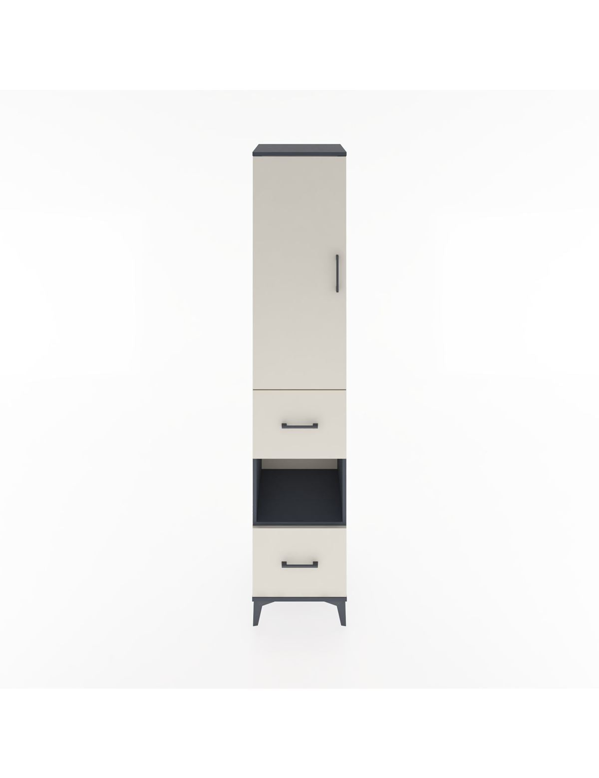 Hyperion Dolap 4 Raflı 2 Çekmeceli Tek Kapaklı 44x44x221 - S61M133V4B
