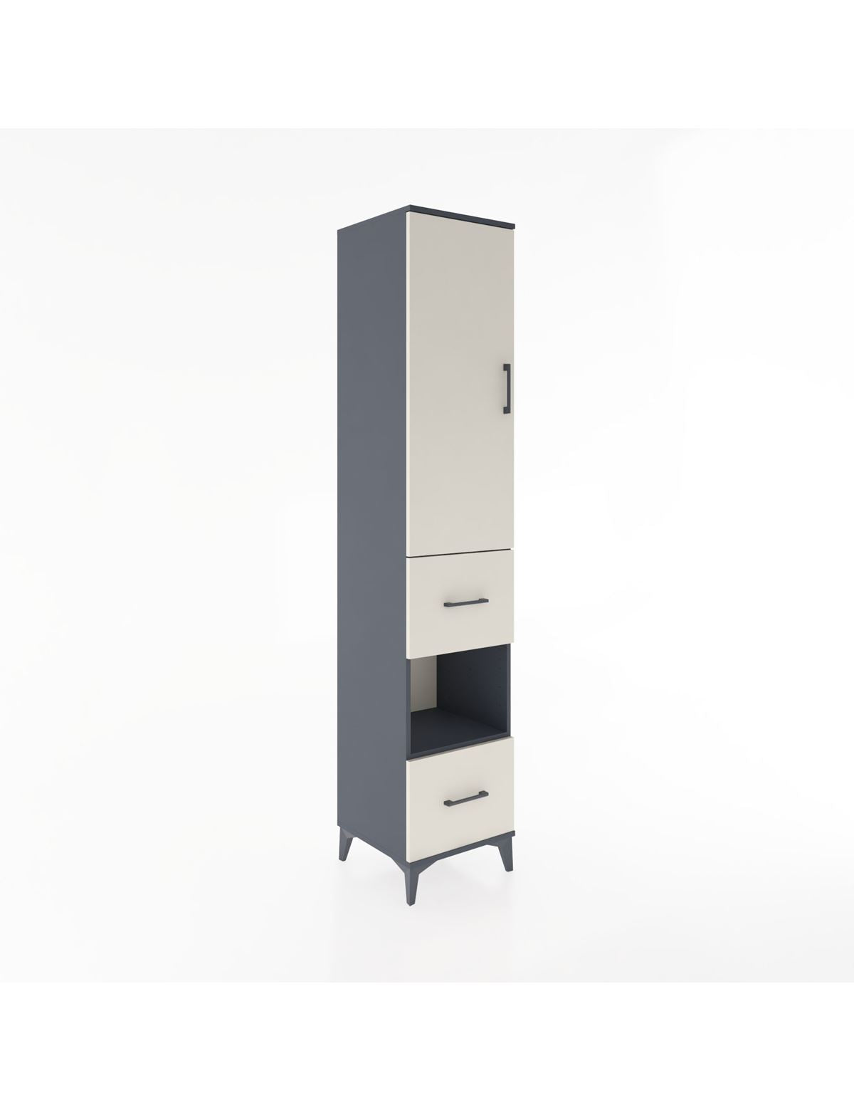 Hyperion Dolap 4 Raflı 2 Çekmeceli Tek Kapaklı 44x44x221 - S61M133V4B
