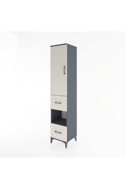 Hyperion Dolap 4 Raflı 2 Çekmeceli Tek Kapaklı 44x44x221 - S61M133V4B