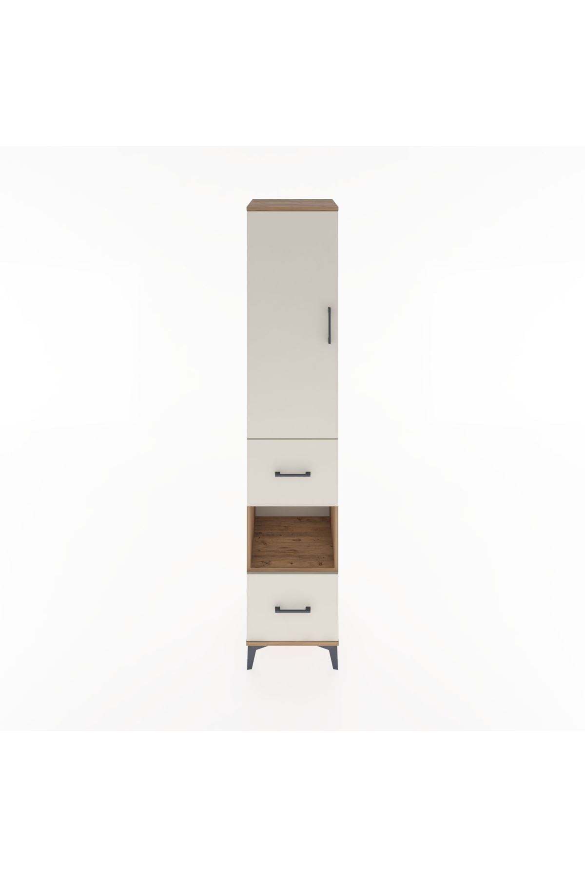 Hyperion Dolap 4 Raflı 2 Çekmeceli Tek Kapaklı 44x44x221 - S61M133V7B