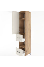 Hyperion Dolap 4 Raflı 2 Çekmeceli Tek Kapaklı 44x44x221 - S61M133V7B
