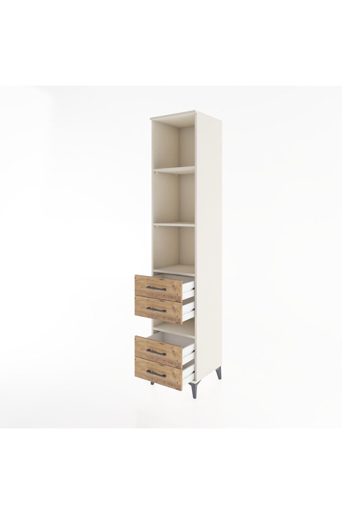 Hyperion Dolap 4 Raflı 4 Çekmeceli 44x44x221 - S61M135V3B