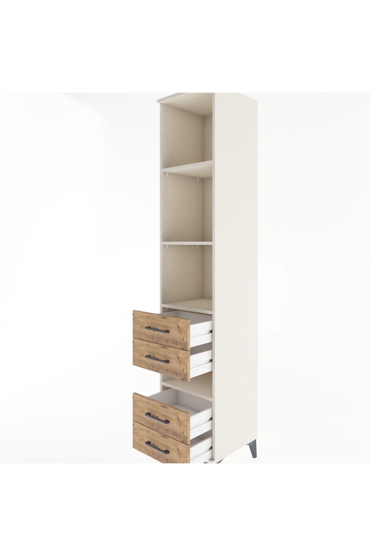 Hyperion Dolap 4 Raflı 4 Çekmeceli 44x44x221 - S61M135V3B